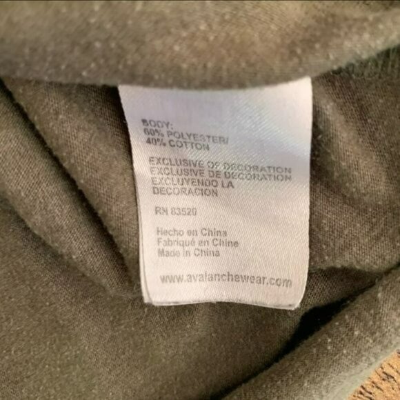 Avalanche mens size xl short sleeve graphic tee with bear and trees - Picture 7 of 8